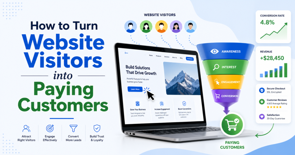 How to Turn Website Visitors into Paying Customers