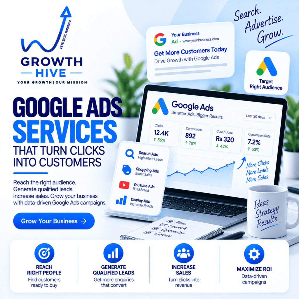 Learn how Google Ads helps businesses attract qualified customers, generate leads, increase sales, control ad spend, and turn search intent into business growth.