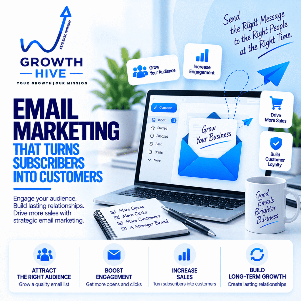 Turn email subscribers into customers with smarter email marketing strategies that build trust, increase engagement, drive sales, and support long-term business growth.