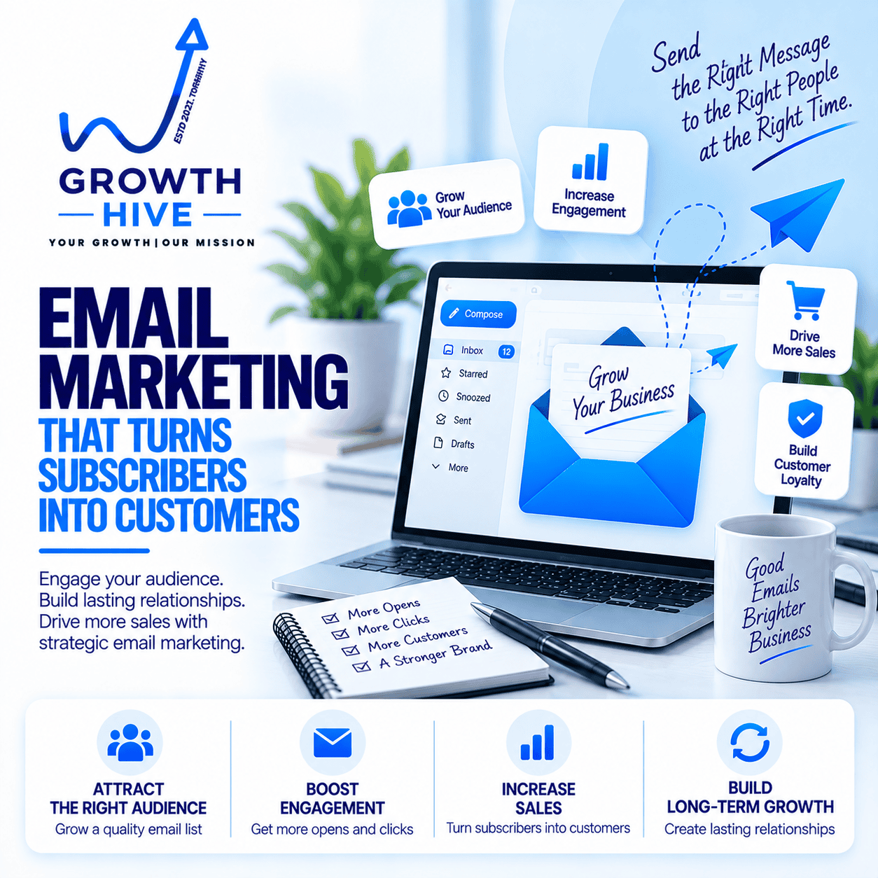 Turn email subscribers into customers with smarter email marketing strategies that build trust, increase engagement, drive sales, and support long-term business growth.