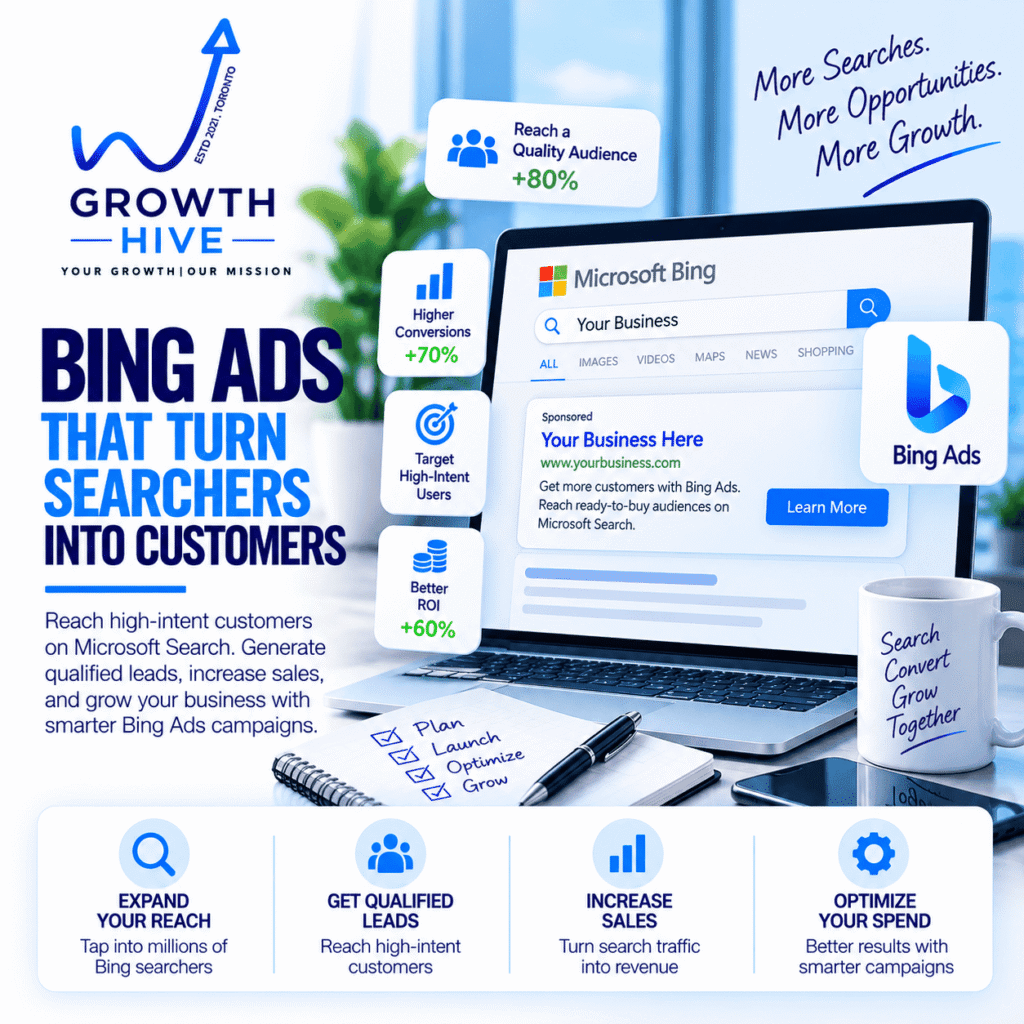 Learn how Bing Ads can help businesses reach high-intent customers, generate qualified leads, increase sales, control ad spend, and grow with smarter campaigns.